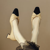 Elizabeth Cap Toe Low Heel Slip on Pumps